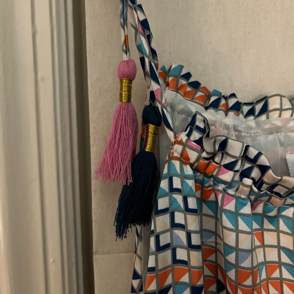 Geometric Pattern Maxi Dress , Multi Colored , Bl… - image 5